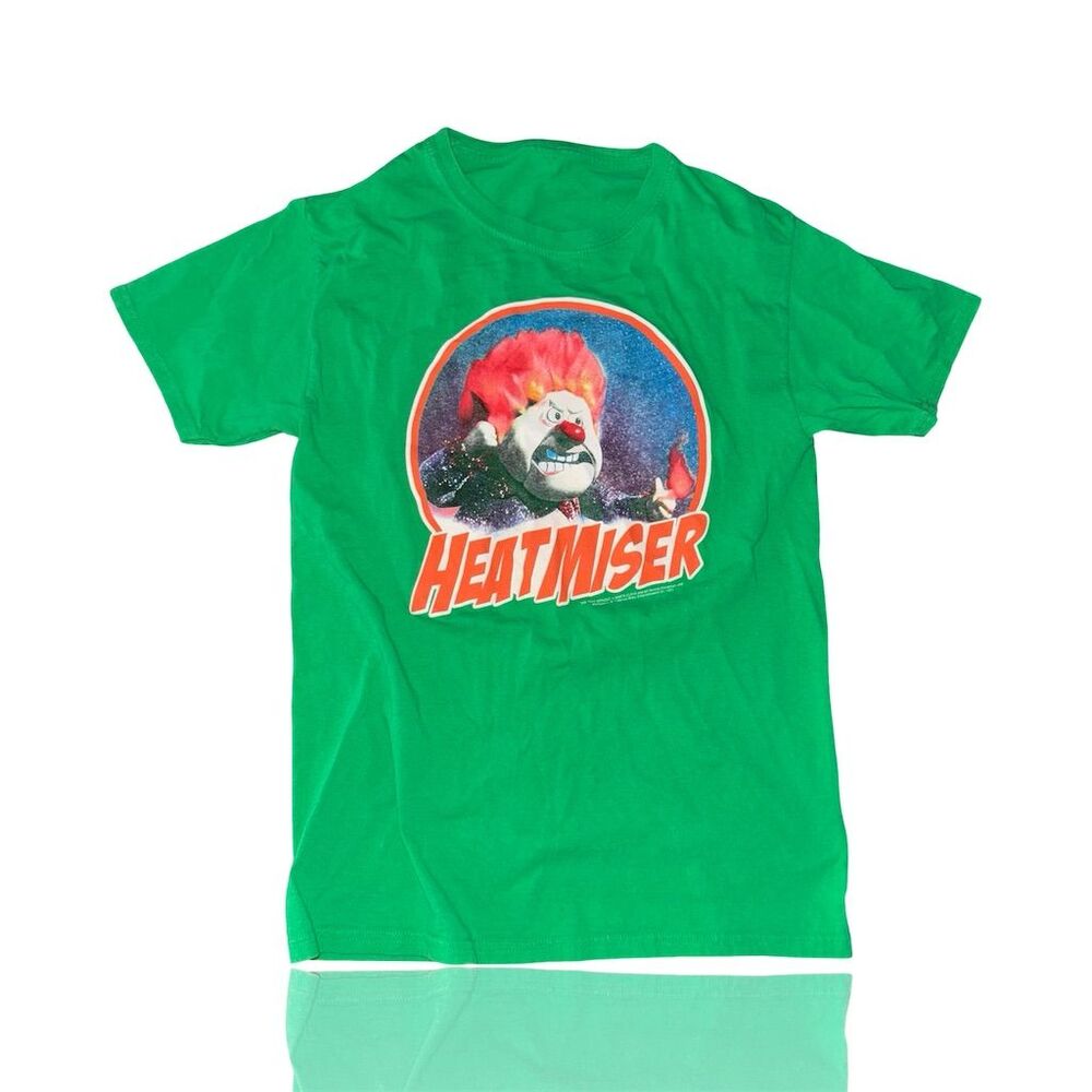 Heat Miser Christmas Graphic Tee Unisex M Green Short Sleeve